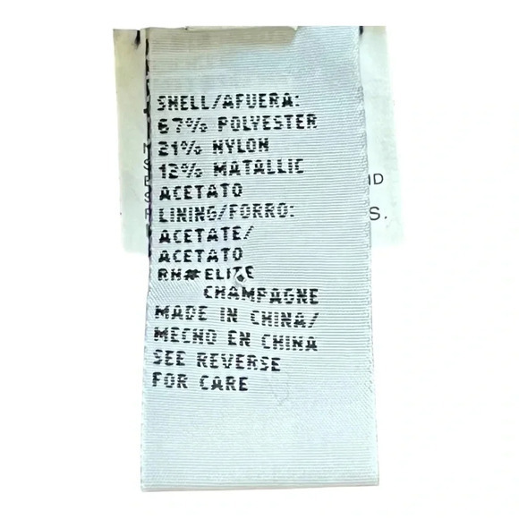 Vintage Elite Champagne Brown Floral‎ Embroidered Embellish Blazer Women Size 12 - Picture 15 of 16